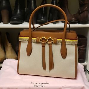 NWOT Kate Spade Medium Toujours Canvas Satchel